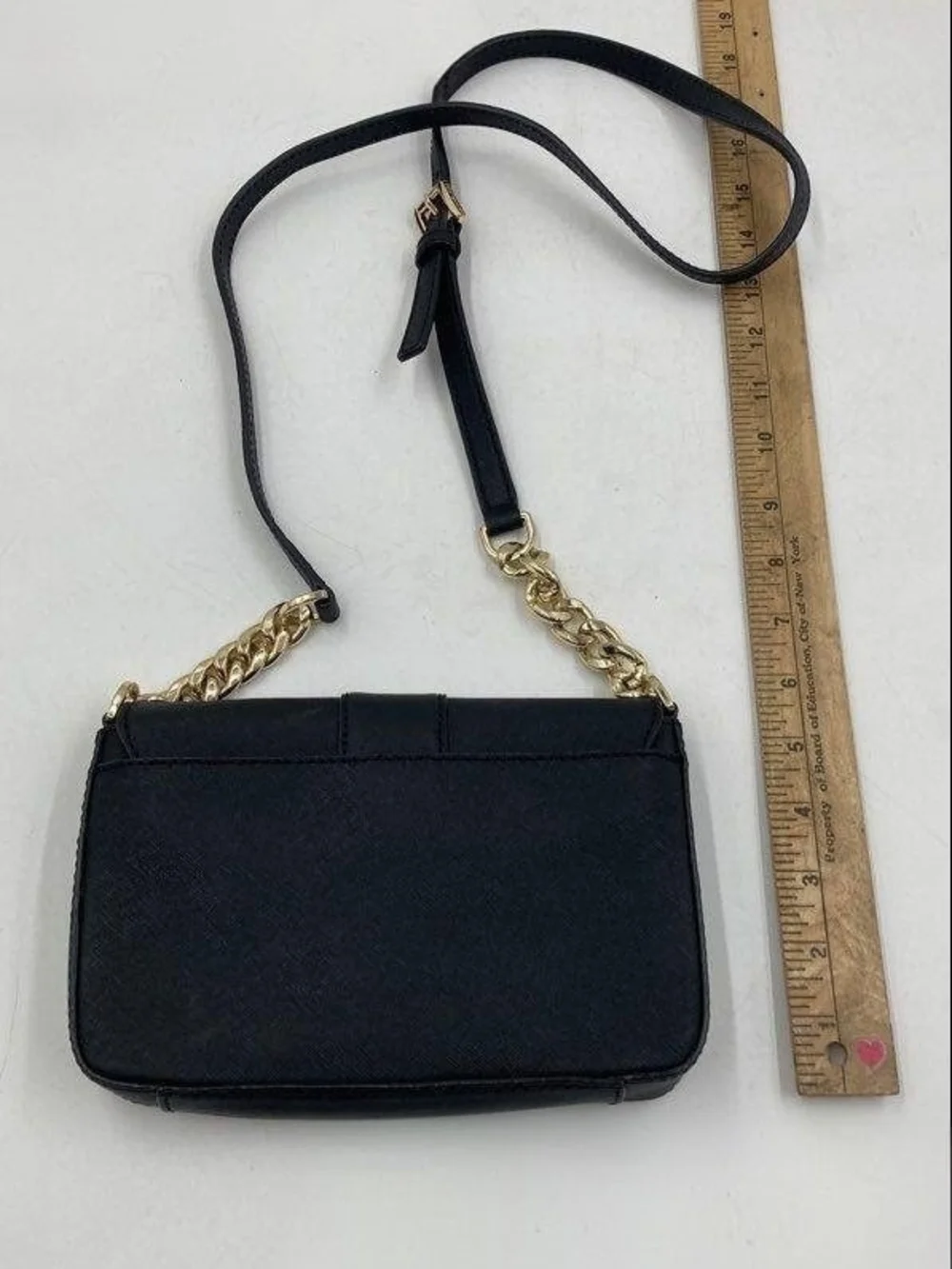 Michael Kors Black Crossbody with Gold MK Logo - Picture 3 of 4
